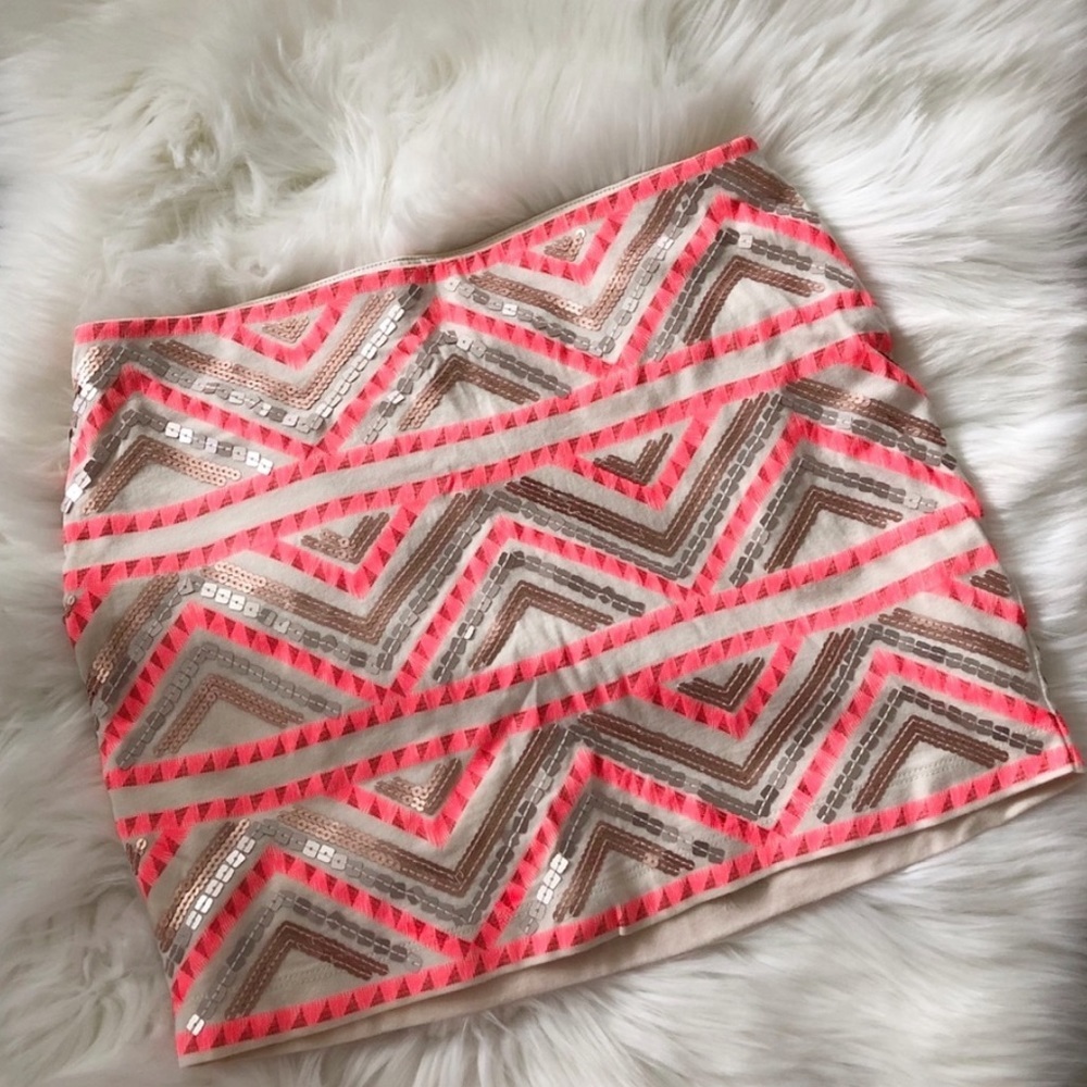 Express Sequin mini skirt